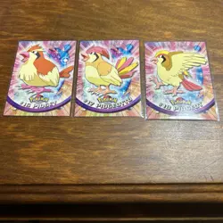 Pokemon Card - Pidgey, Pidgeotto, Pidgeot Topps Blue Logo 3 Card Set VINTAGE - Image 1