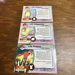 Pokemon Card - Pidgey, Pidgeotto, Pidgeot Topps Blue Logo 3 Card Set VINTAGE - Image 5