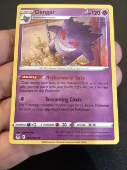 Pokemon Card Gengar 066/196 Lost Origin Holo Rare 2022 NM-Mint - Image 3