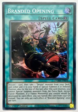 DAMA-EN054 Branded Opening - Super Rare 1st Edition Near Mint YuGiOh Card - Image 1
