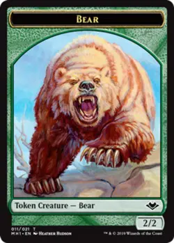 4x Bear Token (11/21) - Foil MTG Modern Horizons NM Magic Foil - Image 1