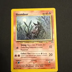 Pokemon TCG Houndour Neo Discovery 24/75 Regular Rare MP. - Image 1