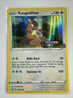 Pokemon TCG Darkness Ablaze Kangaskhan (SWSH038) Stamped Promo Near Mint - Image 1