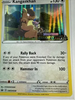 Pokemon TCG Darkness Ablaze Kangaskhan (SWSH038) Stamped Promo Near Mint - Image 4