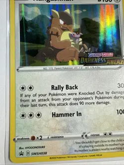 Pokemon TCG Darkness Ablaze Kangaskhan (SWSH038) Stamped Promo Near Mint - Image 5