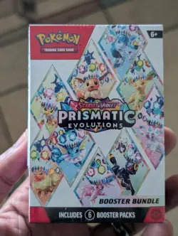 Pokemon TCG Scarlet & Violet Prismatic Evolutions Booster Bundle 6 Packs Eevee - Image 1