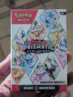 Pokemon TCG Scarlet & Violet Prismatic Evolutions Booster Bundle 6 Packs Eevee - Image 2
