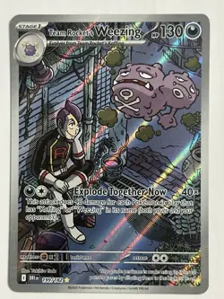 Pokemon TCG Team Rockets Weezing Illustration Rare Destined Rivals 199/182 - Image 1