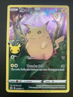Pokemon TCG Pikachu Full Art 005/025 Celebrations MP - Image 1