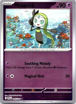Pokemon Meloetta ME02: Phantasmal Flames PFL REVERSE HOLO 040/094 NM TCG - Image 1