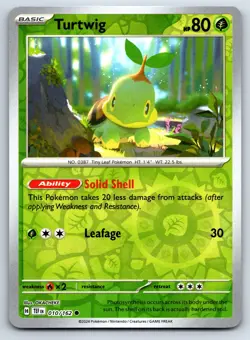 Pokemon Common Turtwig SV05: Temporal Forces TEF Reverse Holo 010/162 NM - Image 1