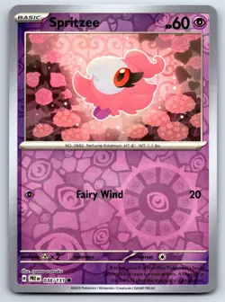 Pokemon Common Spritzee SV: Prismatic Evolutions PRE Reverse Holo 038/131 NM - Image 1