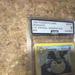 1999 Pokemon TCG Dewgong Base Set Shadowless 1st Edition AGS 8 25/102 Regular - Image 2