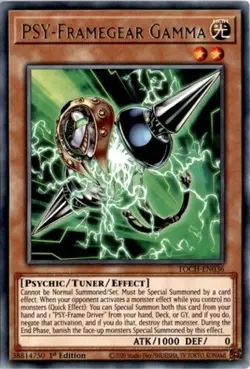 Yugioh! MP PSY-Framegear Gamma - TOCH-EN036 - Rare - 1st Edition Moderately Play - Image 1