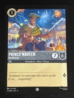 Disney Lorcana Winterspell Prince Naveen - Bundled Up 173/204 NM - Image 1