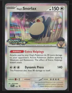 Hop's Snorlax - (Prerelease) Promo SV: Scarlet & Violet Promo Cards 184 NM Holo - Image 1