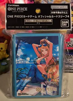 One Piece Card Game Nami Pack Of 70 Sleeves Official Bandai Namco - Brand New - Image 1