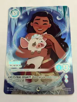 Moana Curious Explorer Iconic Disney Lorcana TCG Character Card 242/204 - Image 1