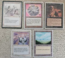 MTG - Lot de 5 cartes magic anciennes / vintage 1995 - Anglais / Francais / Alle - Image 1