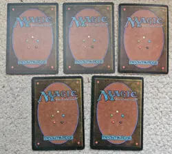 MTG - Lot de 5 cartes magic anciennes / vintage 1995 - Anglais / Francais / Alle - Image 2