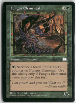 Fungus Elemental Magic The Gathering Weatherlight MTG Card Played - Image 1