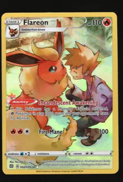 Pokemon Flareon SWSH09: Brilliant Stars Trainer Gallery #TG01/TG30 NM - Image 1