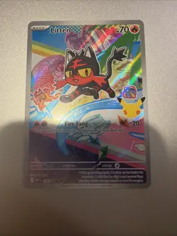 Pokemon Litten 044 First Partner Series 1 Illustration Rare 30th Anniversary - Image 1