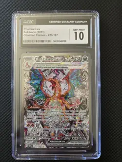 Pokemon TCG Charizard EX Obsidian Flames 223/197 Cgc 10 - Image 1