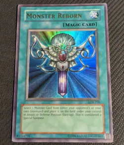 Yugioh Monster Reborn LOB-118 Ultra Rare OG 2002 USA VLP/NM! - Image 1