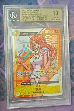 BGS 10 2025 One Piece Chinese Card Game 3rd Anniversary promo Nami OP08-106 - Image 1