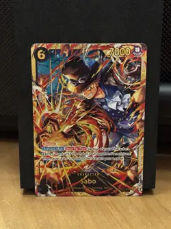 Bandai One Piece Sabo Secret Rare Foil OP13-120 Carrying on His Will - Image 1