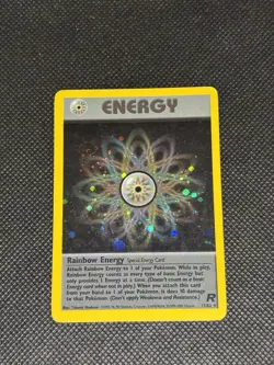 Pokemon Card Team Rocket WOTC Holo Rainbow Energy 17/82 W/SWIRL🌀 - Image 1