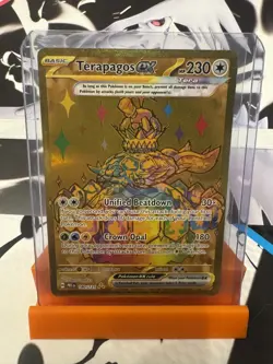 Pokemon TCG Terapagos EX Prismatic Evolutions Holo Gold Card 180/131 Near Mint - Image 1