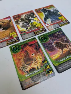 Animal Kaiser 5x Active Arcade Cards Mint Condition Free Postage And Sleeve Inc - Image 2