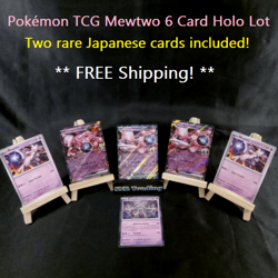 Pokemon TCG Mewtwo 6 Card Lot Holo Team Rocket ex Destined Rivals Stellar Crown - Image 1