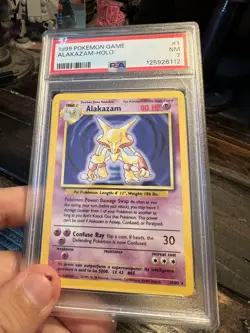 Alakazam #1 Holo - 1999 Pokemon Card Base Set - PSA 7 NEAR MINT - Image 3