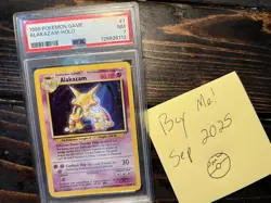 Alakazam #1 Holo - 1999 Pokemon Card Base Set - PSA 7 NEAR MINT - Image 5