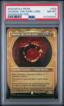 2023 SC-FOIL #329 SAURON, THE DARK LORD PSA 8 - Image 1