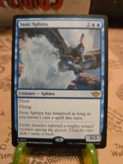MTG Stoic Sphinx Outlaws of Thunder Junction Regular Rare NM - Image 1
