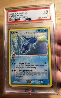 2006 POKEMON EX HOLON PHANTOMS FLOODRUSH THEME DECK #22 LATIOS HOLO PSA 9 - Image 4