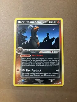 Pokemon Dark Houndoom 37/109 EX Team Rocket Returns Rare (NON HOLO, NM) - Image 1
