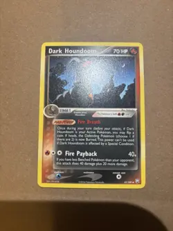 Pokemon Dark Houndoom 37/109 EX Team Rocket Returns Rare (NON HOLO, NM) - Image 2