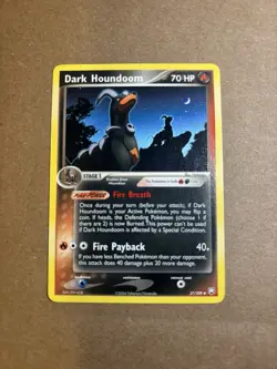 Pokemon Dark Houndoom 37/109 EX Team Rocket Returns Rare (NON HOLO, NM) - Image 3