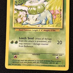 Pokemon Bulbasaur 44/102 Base Set (Never Played) *Near Mint* - Image 2