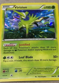 VIRIZION BW70 CRACKED ICE HOLO POKEMON BLACK WHITE PROMO - Image 2