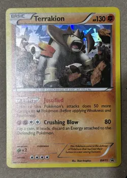 TERRAKION BW71 CRACKED ICE POKEMON BLACK WHITE BLACK STAR PROMO - Image 1