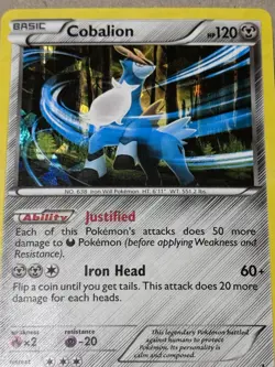 COBALION BW72 CRACKED ICE HOLO POKEMON BLACK WHITE BLACK STAR PROMO - Image 2