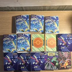 Lot Of Pokemon Collectables 13 Mini Binders, 3 Empty Tins Boss’s Orders Deck Box - Image 2