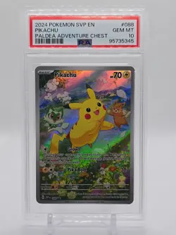 PIKACHU PALDEA ADVENTURE CHEST PSA 10 | 2024 POKEMON SVP EN-SV PROMO #088 - Image 1