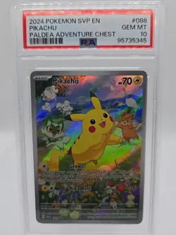 PIKACHU PALDEA ADVENTURE CHEST PSA 10 | 2024 POKEMON SVP EN-SV PROMO #088 - Image 3